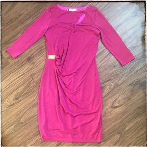 Stunning! JLo Fitted Dress in Hot Pink.